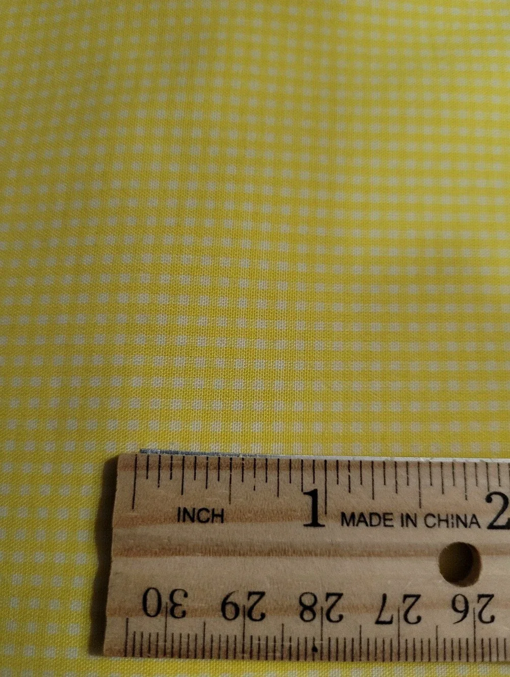 Yellow Check Sewing Fabric Unbranded 2 Yards (1141)